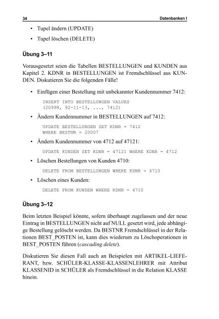 Skript Datenbanken I - Praktische Informatik Universität Kassel