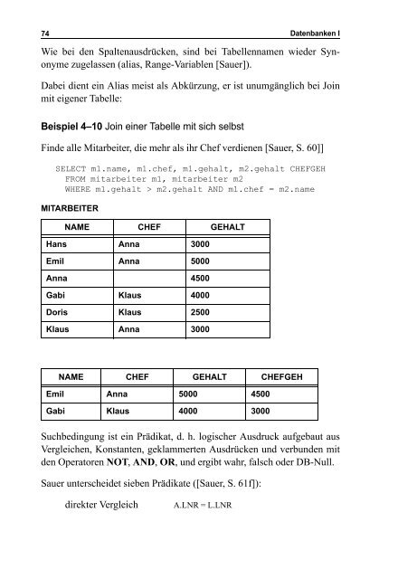 Skript Datenbanken I - Praktische Informatik Universität Kassel