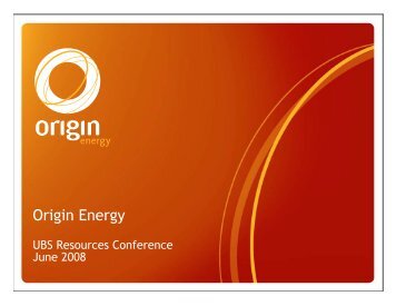 UBS Conference Final - Origin Energy