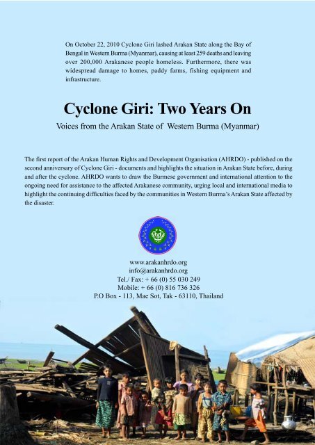 Cyclone Giri - Two Years On - Burma Action Ireland