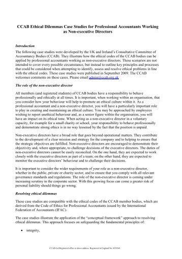 ethical case studies in business ethical case studies in business