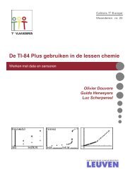 De TI-84 Plus gebruiken in de lessen chemie