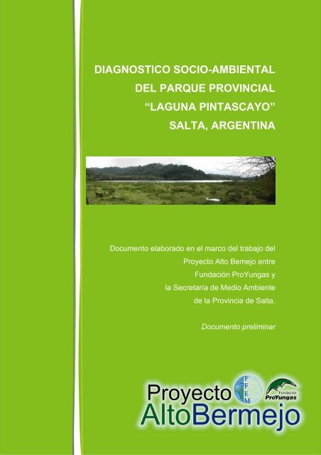 diagnostico socio-ambiental del parque provincial âlaguna pintascayoâ