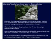 Chemical Weathering â Importance in Geomorphology