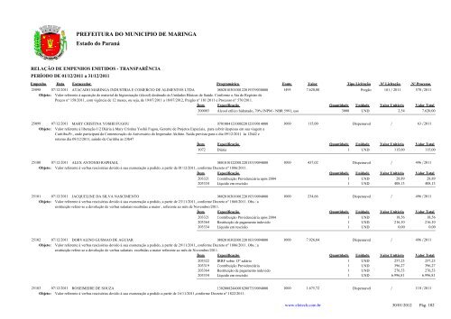 Estado do ParanÃ¡ PREFEITURA DO MUNICIPIO DE ... - MaringÃ¡