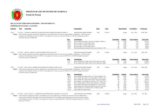 Estado do ParanÃ¡ PREFEITURA DO MUNICIPIO DE ... - MaringÃ¡