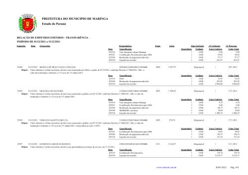 Estado do ParanÃ¡ PREFEITURA DO MUNICIPIO DE ... - MaringÃ¡