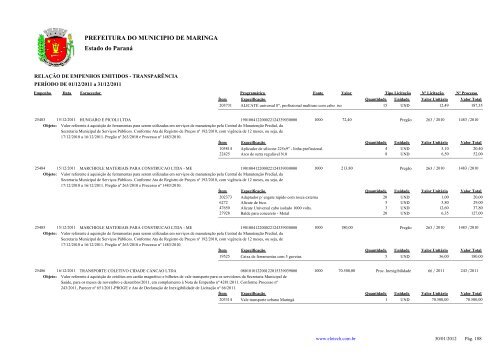 Estado do ParanÃ¡ PREFEITURA DO MUNICIPIO DE ... - MaringÃ¡