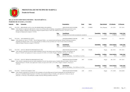 Estado do ParanÃ¡ PREFEITURA DO MUNICIPIO DE ... - MaringÃ¡