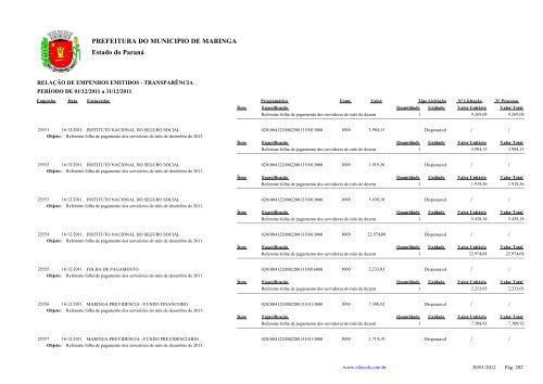 Estado do ParanÃ¡ PREFEITURA DO MUNICIPIO DE ... - MaringÃ¡