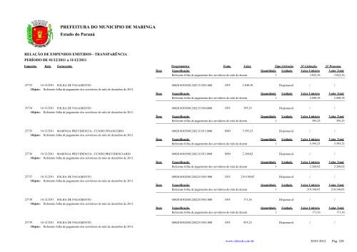 Estado do ParanÃ¡ PREFEITURA DO MUNICIPIO DE ... - MaringÃ¡