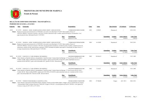 Estado do ParanÃ¡ PREFEITURA DO MUNICIPIO DE ... - MaringÃ¡