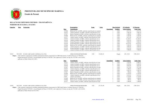 Estado do ParanÃ¡ PREFEITURA DO MUNICIPIO DE ... - MaringÃ¡