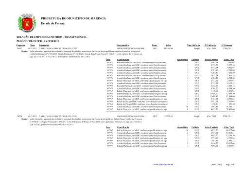 Estado do ParanÃ¡ PREFEITURA DO MUNICIPIO DE ... - MaringÃ¡