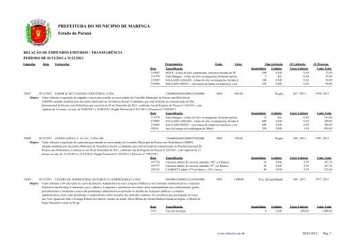 Estado do ParanÃ¡ PREFEITURA DO MUNICIPIO DE ... - MaringÃ¡