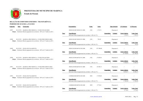 Estado do ParanÃ¡ PREFEITURA DO MUNICIPIO DE ... - MaringÃ¡