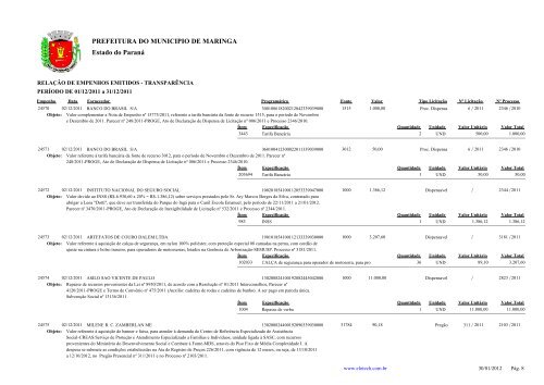 Estado do ParanÃ¡ PREFEITURA DO MUNICIPIO DE ... - MaringÃ¡