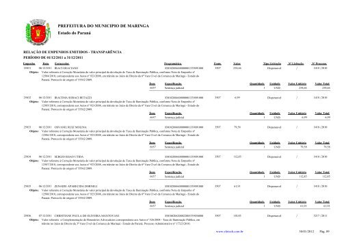 Estado do ParanÃ¡ PREFEITURA DO MUNICIPIO DE ... - MaringÃ¡