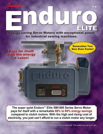 Motor Enduro Elite - Superior Sewing Machine and Supply Corp.