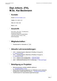 Dipl.-Inform. (FH), M.Sc. Kai Beckmann - Hochschule RheinMain