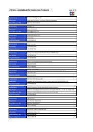 Vendor Contact List for Approved Products - JCB Brand Partner