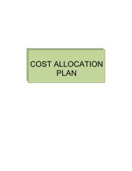 Cost Allocation Plan Sample 1