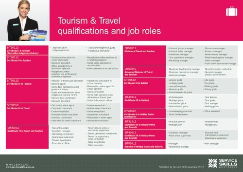 Tourism & Travel qualifications and job roles - Service Skills