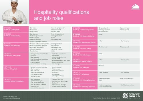 Tourism & Travel qualifications and job roles - Service Skills