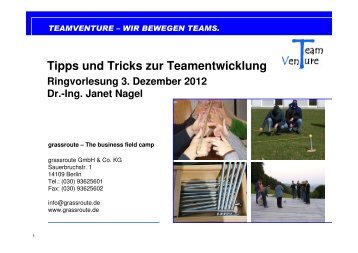 Tipps und Tricks zur Teamentwicklung