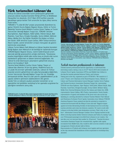 Nisan 2010 - Türkiye Seyahat Acentaları Birliği
