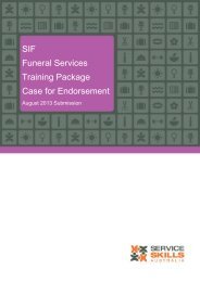 SIF Funeral Services Training Package Case for ... - Service Skills