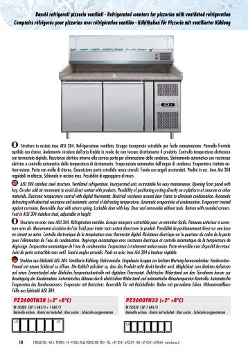 Banchi refrigerati pizzeria ventilati - Refrigerated counters for - Forcar