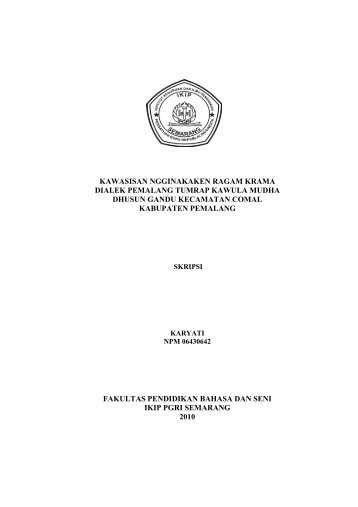 kawasisan ngginakaken ragam krama dialek ... - Andy Nuriman