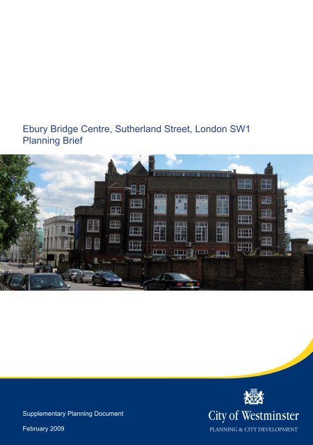 Ebury Planning Brief cover.indd - Westminster City Council