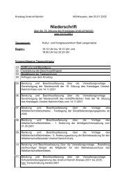 Sitzung vom 19.12.2001 - Freie WÃ¤hler im Unstrut-Hainich-Kreis