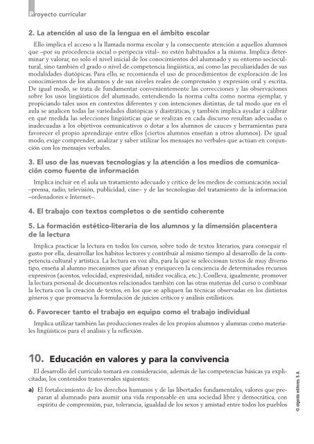 Proyecto curricular. PD Lengua Castellana y Literatura 1Âº ... - Algaida