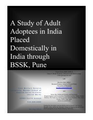 A Study of Adopt Adoptees in India - Mandel School of Applied ...