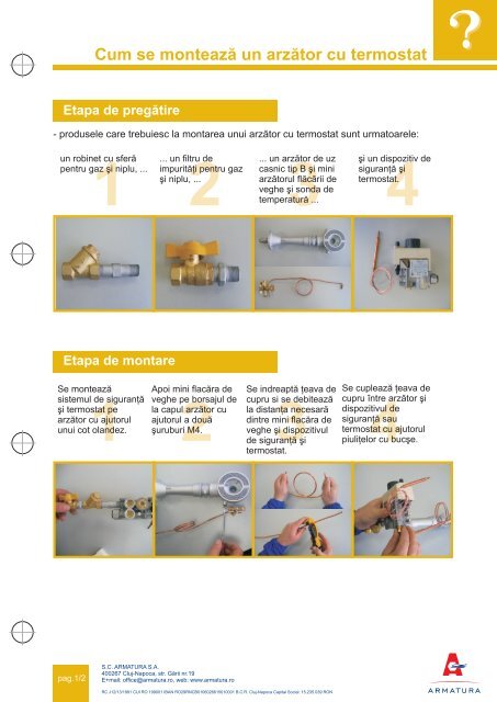 Cum se montează un arzător cu termostat Punerea în ... - Armatura