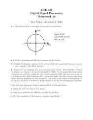 ECE 431 Digital Signal Processing Homework 10 Due Friday ...