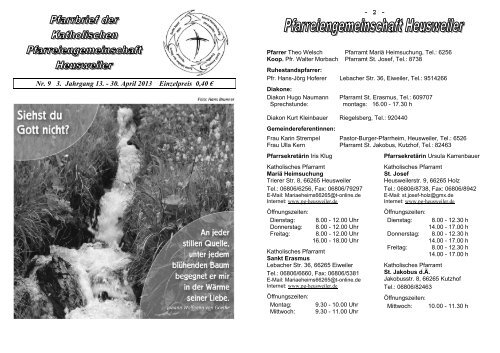 Pfarrbrief 10-3-2013.pdf - Pfarreiengemeinschaft Heusweiler
