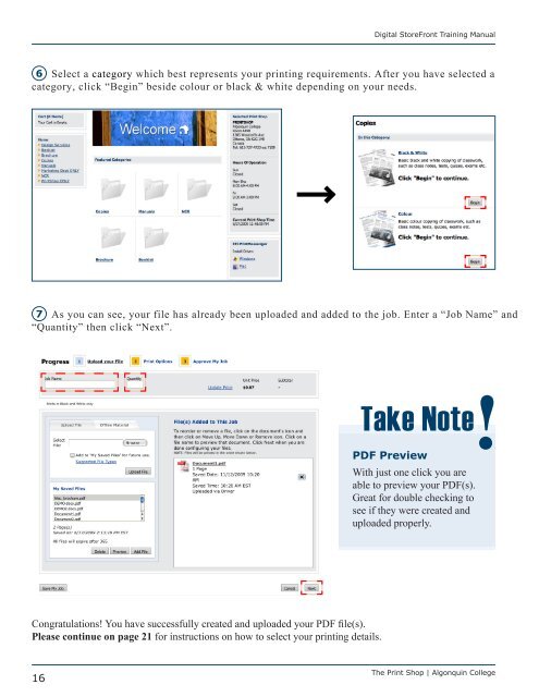 Digital StoreFront User Guide - Algonquin College