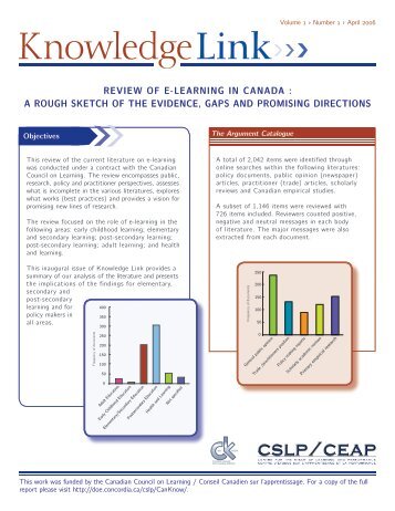REVIEW OF E-LEARNING IN CANADA : A ROUGH SkETCH OF ...