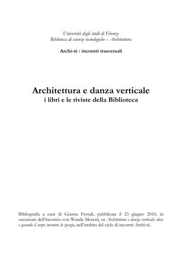 Bibliografia - Università degli Studi di Firenze