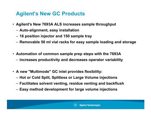 and Multimode Inlet for Drinking Water Analysis - Agilent Technologies