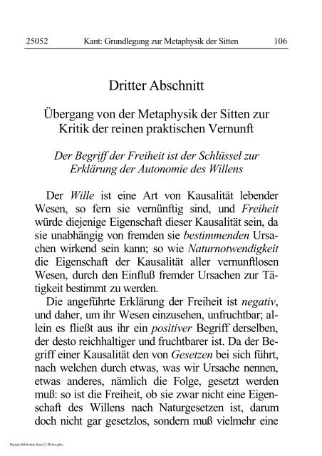 Immanuel Kant - Grundlegung zur Metaphysik der ... - Al-Adala.de