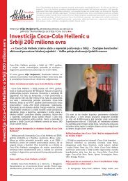 investicija coca-cola hellenic u Srbiji 200 miliona evra - ProMoney