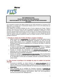 Recommandations FITS Maroc (25 oct 12) - Le tourisme solidaire