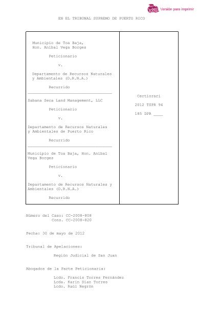 2012 TSPR 94 - Rama Judicial de Puerto Rico