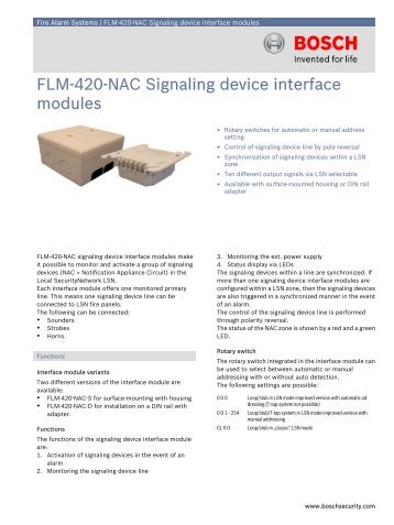 FLM‑420‑I8R1‑S Octo-input Interface Module with Relay