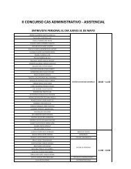 II CONCURSO CAS ADMINISTRATIVO - ASISTENCIAL